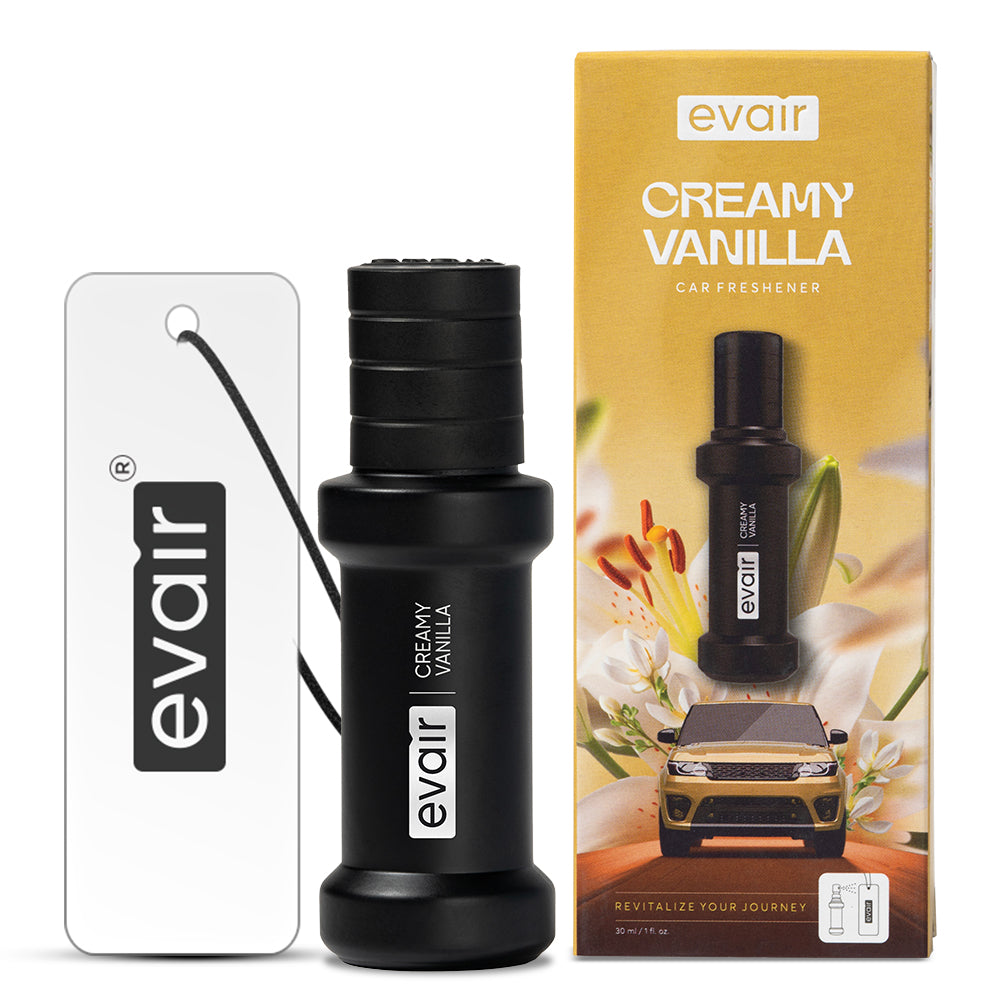 Evair Creamy Vanilla: 30ml Car Freshener with 250+ Sprays