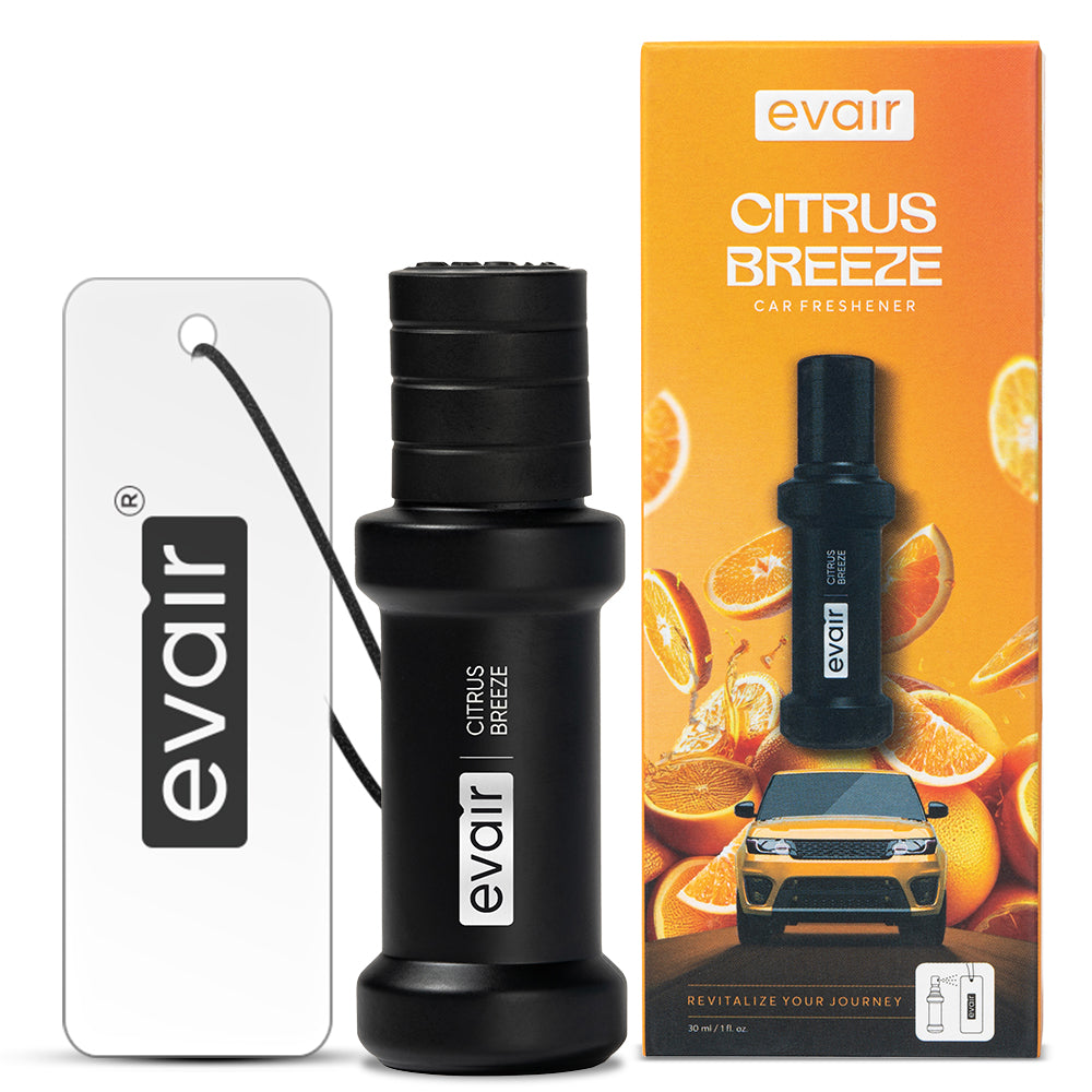 Evair Citrus Breeze: 30ml Car Freshener with 250+ Sprays