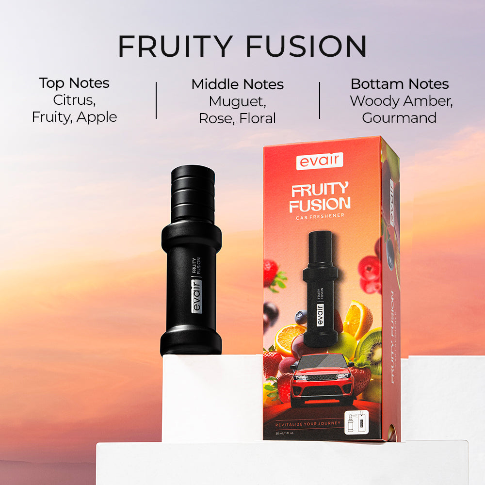 Evair Fruity Fusion: 30ml Car Freshener with 250+ Sprays
