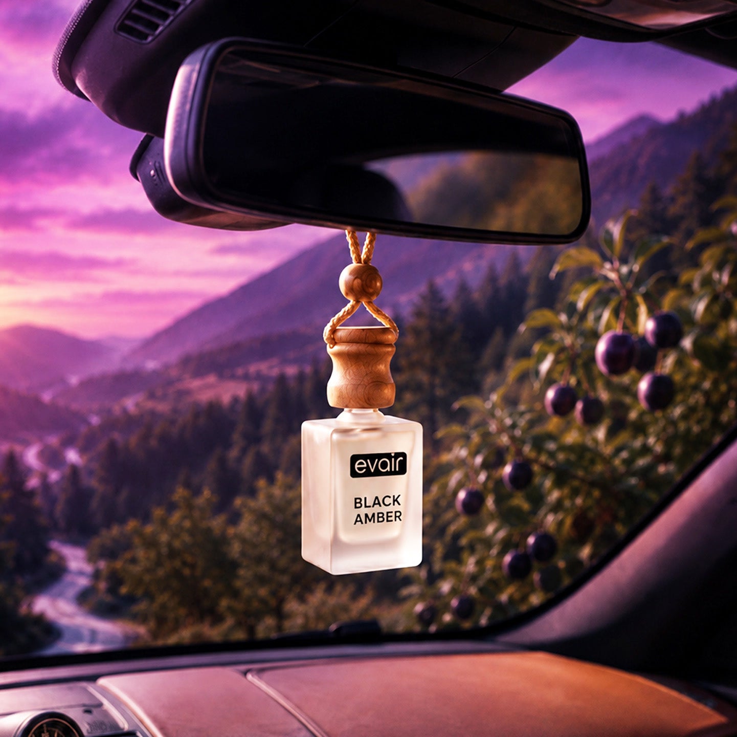 Black Amber Car Freshener