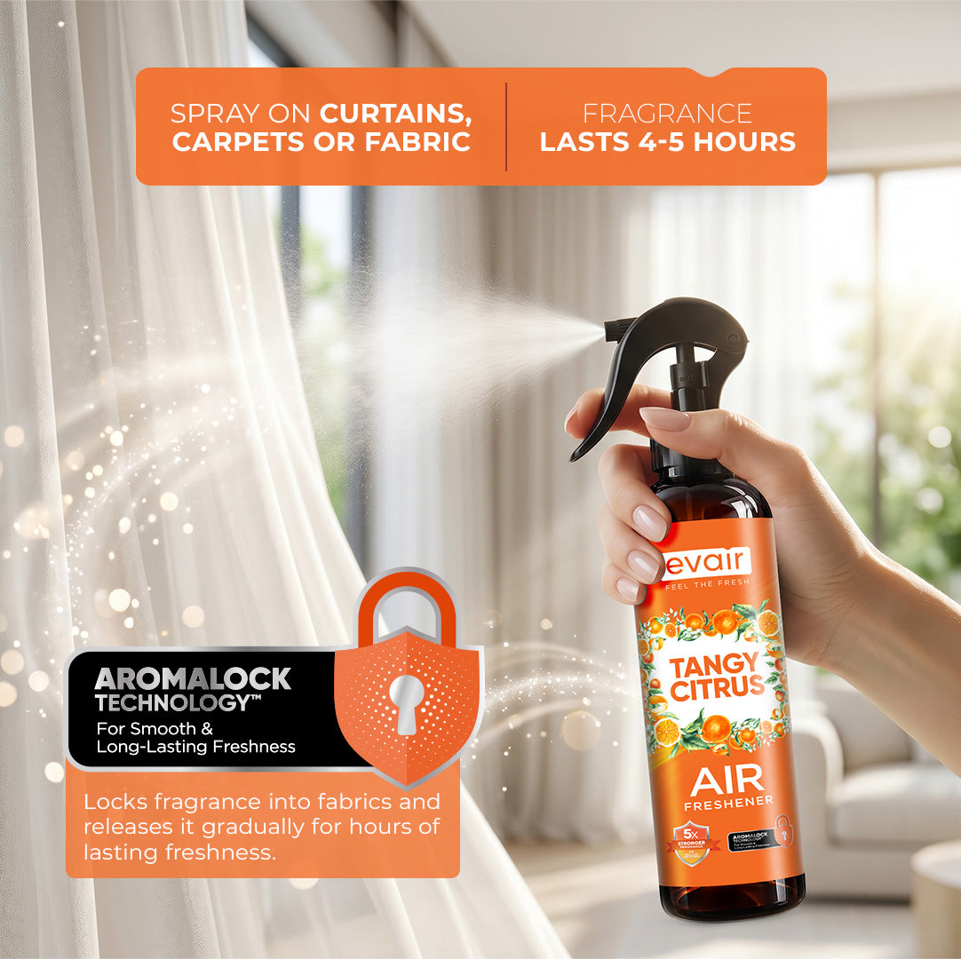 Evair Air Spray | Room Freshener Tangy Citrus  (200 ml)