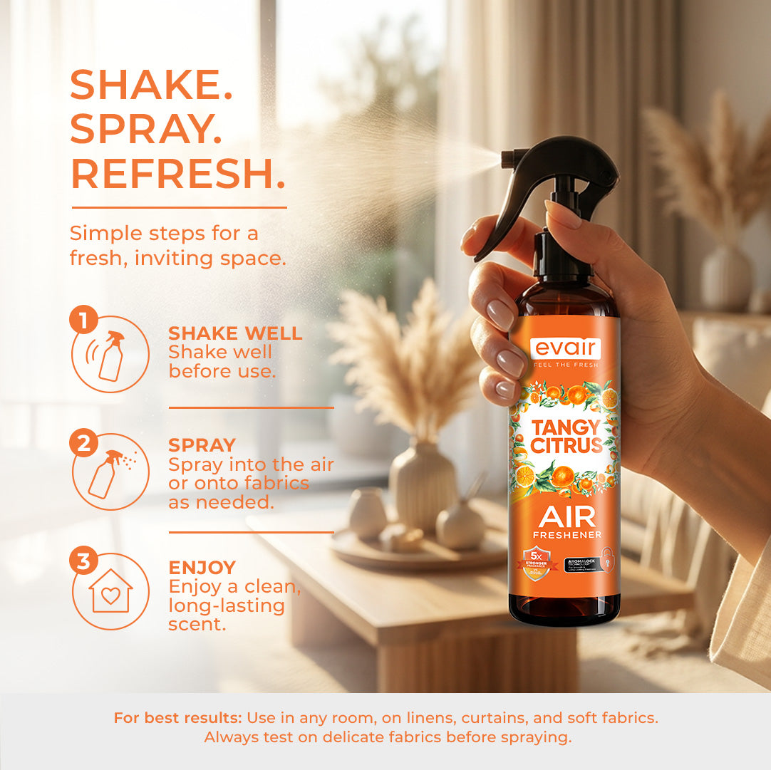 Evair Air Spray | Room Freshener Tangy Citrus  (200 ml)