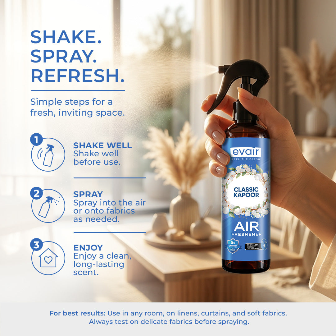 Evair Air Spray | Room Freshener Classic Kapoor (200 ml)