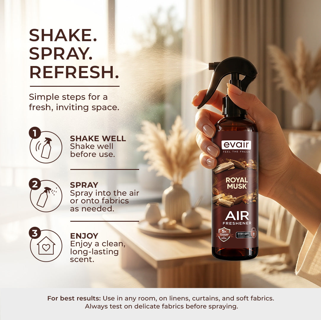 Evair Air Spray | Room Freshener Royal Musk (200 ml)