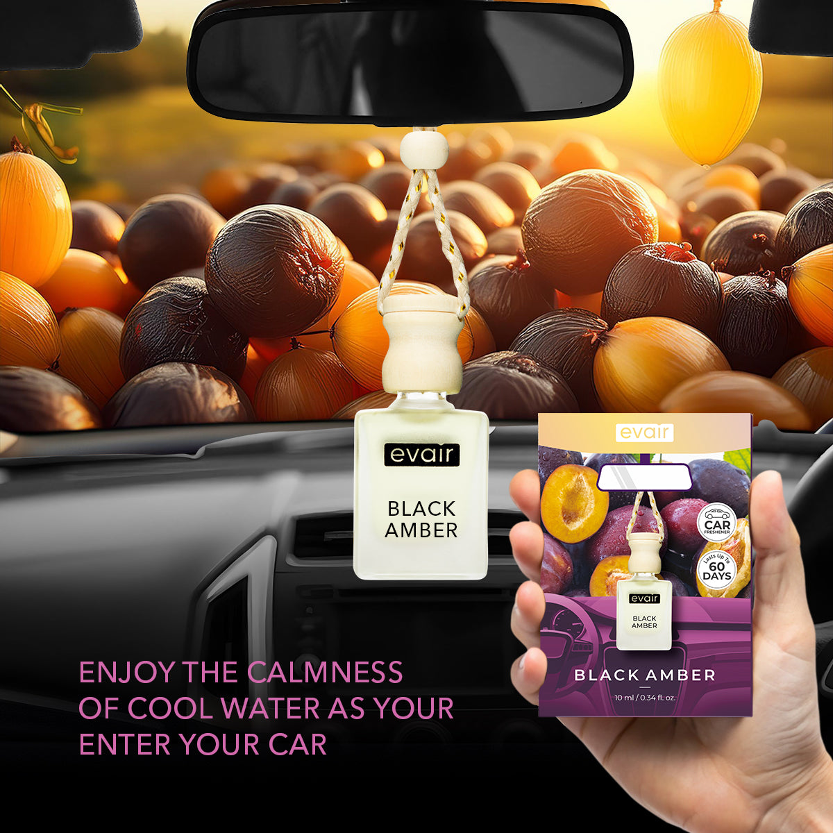 Black Amber Car Freshener