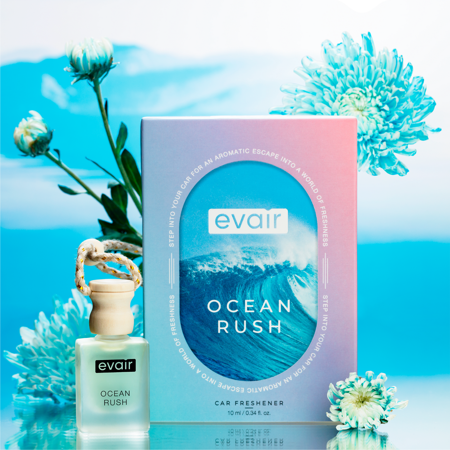 Evair Ocean Car Perfume with Flower